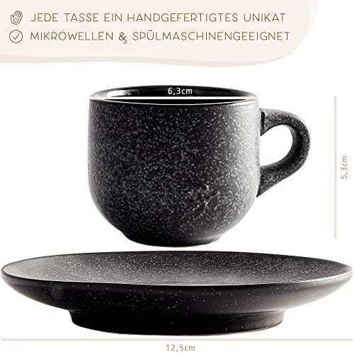 Espresso-Tassen Steinzeit Design Espressotassen, 6x80ml