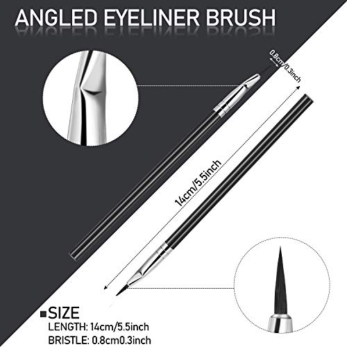 Eyeliner-Pinsel Blulu 12 Stück Abgewinkelter Eyeliner Pinsel