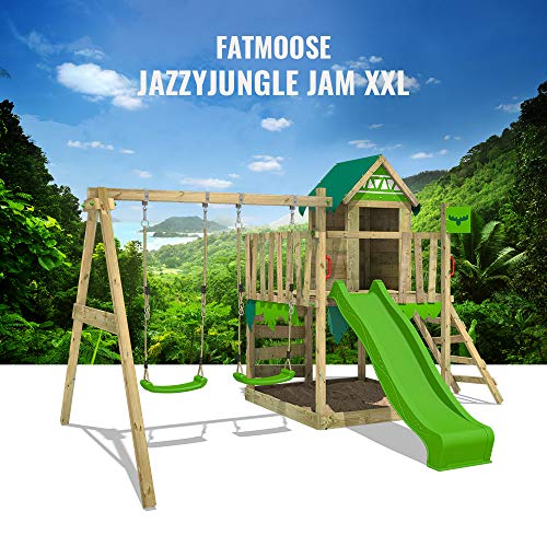 Fatmoose-Spielturm Fatmoose Spielturm JazzyJungle mit Schaukel