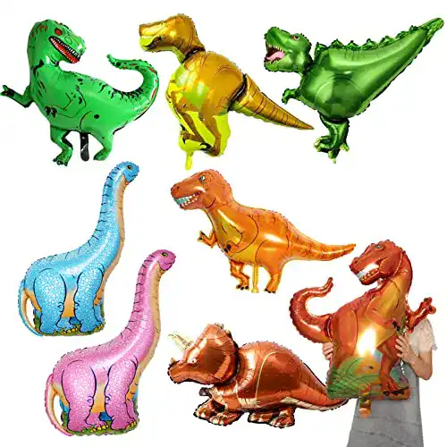 Folienballons O-Kinee Dino Folienballon, 8 pcs XXL Dinosaurier