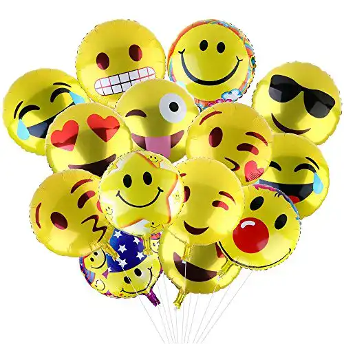 Folienballons Yizhet Folienballon Smiley, 24pcs Helium Ballons