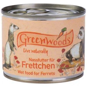 Frettchenfutter Greenwoods Nassfutter für Frettchen, 24 x 200 g