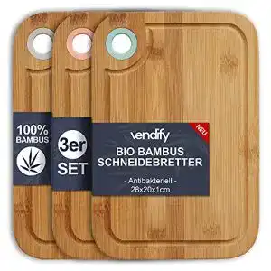 Frühstücksbrettchen Holz vendify ® Premium Bambus