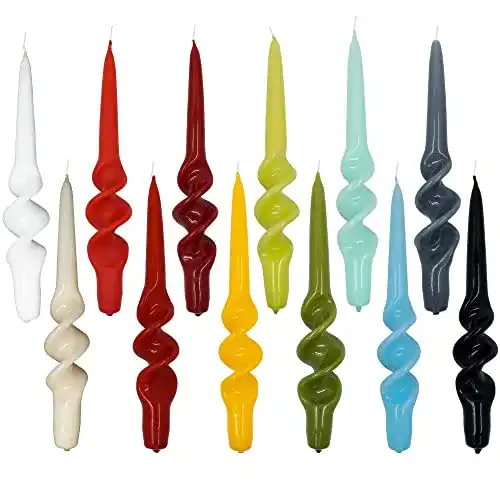 Gedrehte Kerzen Adpal Edle Spiralkerzen Vintage No. 3, 4 Stück