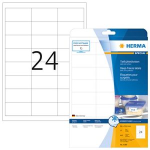 Gefrieretiketten HERMA 4389 Tiefkühl-Etiketten DIN A4, 25 Blatt