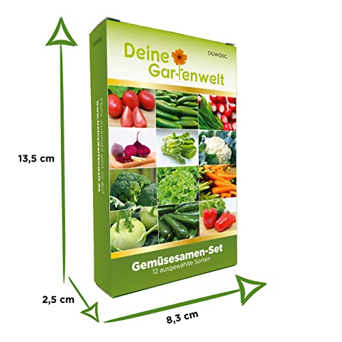 Gemüsesamen Deine Gartenwelt Set, 12 Sorten Samen