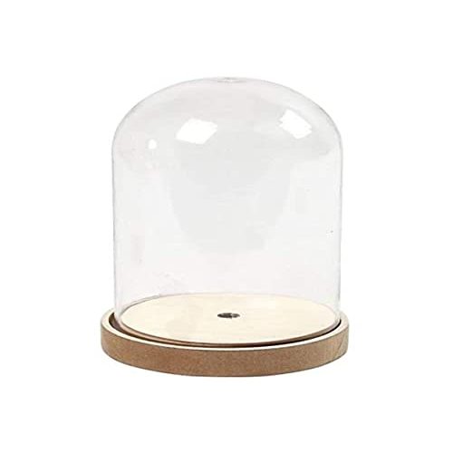 Die beste glasglocke creativ plastikglas glocke auf holzfuss h 18 cm Bestsleller kaufen