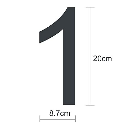 Hausnummer MOLVCE Anthrazit aus Edelstahl Höhe 20 cm