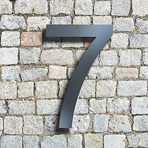 Hausnummer MOLVCE Anthrazit aus Edelstahl Höhe 20 cm