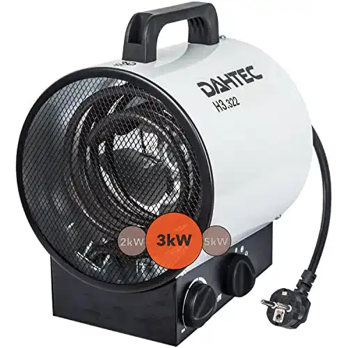 Die beste Heizlüfter 3000 Watt DAHTEC 3000 Watt Elektrisch mit Thermostat 2026 Test Bestseller Heizlüfter 3000 Watt DAHTEC 3000 Watt Elektrisch mit Thermostat