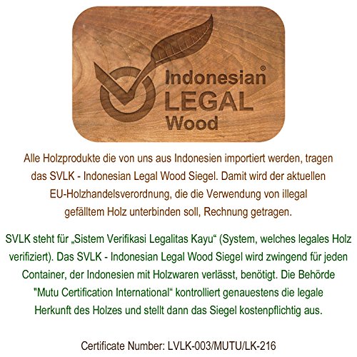 Holzhocker Divero Hocker Sitzhocker Suar Holz massiv