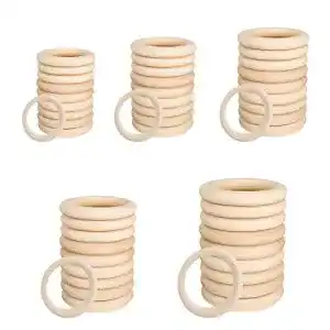 Holzringe LATTCURE 50 Stück, 5 Größen Ø 60 50 40 30 20 mm
