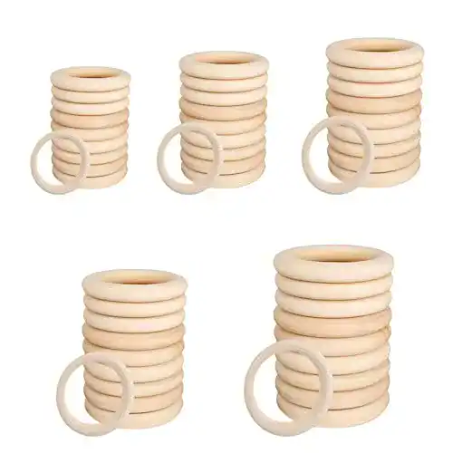 Holzringe LATTCURE 50 Stück, 5 Größen Ø 60 50 40 30 20 mm