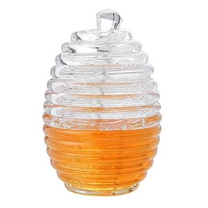 Honigglas A sixx mit Dripper Stick Bienenstockförmig