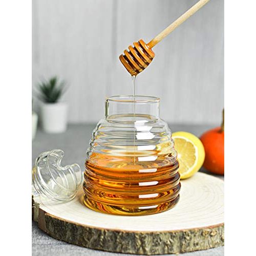 Honigglas Sendez 3-TLG. Honigtopf Honigdose Honigspender