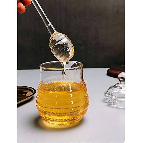 Honigglas XIZHI Honigtopf mit Deckel, Glas, Bienenstock-Stil