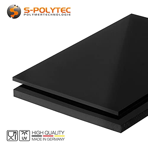 HPL-Platte S-Polytec PE-HD Platte Zuschnitte, SCHWARZ, 2-15mm