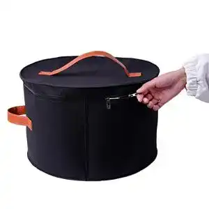 Hutschachtel sadfd 1 Stück Rund Mit Deckel, Groß, 43cm, Schwarz