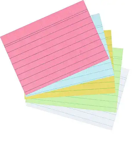 Karteikarten Herlitz 1.000 in A8 farbig sortiert, liniert