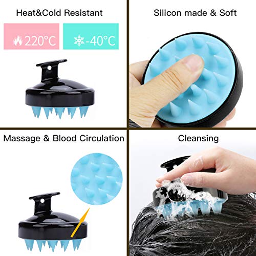 Kopfhaut-Massagebürste Ithyes Shampoo Bürste Silikon