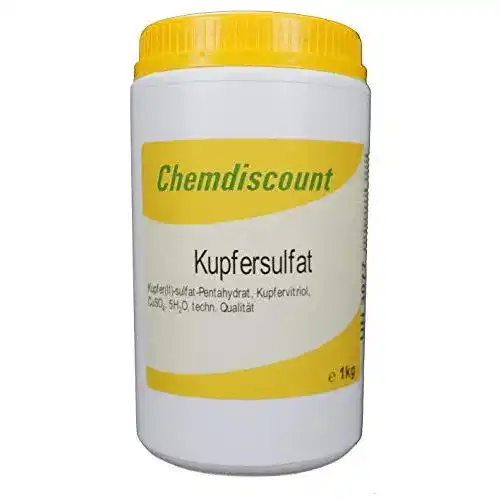 Kupfersulfat Chemdiscount 1kg (-Pentahydrat) Kupfervitriol CuSO4