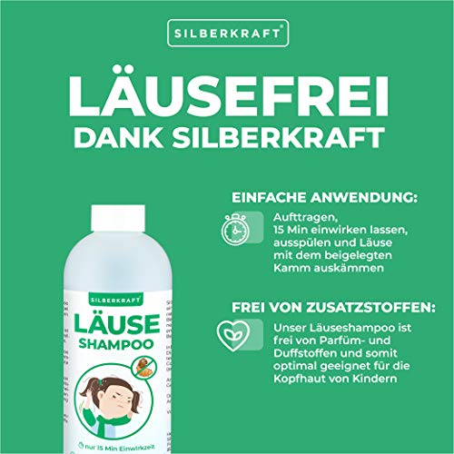 Läuse-Shampoo Silberkraft Läuseshampoo 100 ml, Nissenkamm