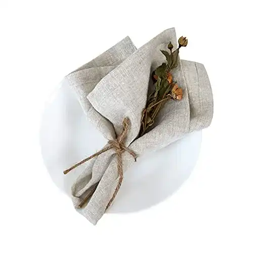 Leinenservietten Berklan aus 100% reinem Leinen 45 x 45 cm, 6er