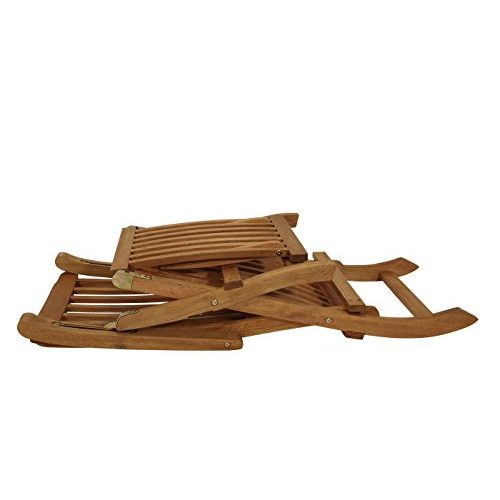Liegestuhl Holz DEGAMO Deckchair Maine mit Fussteil