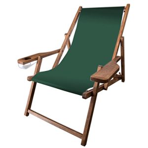 Liegestuhl Holz Promo Trade Holz-Liegestuhl mit Armlehne