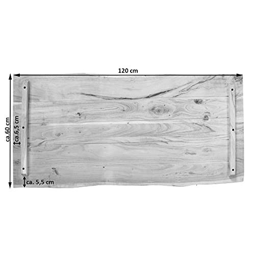 Massivholzplatte SAM Tischplatte 120×60 cm Toni, Akazienholz