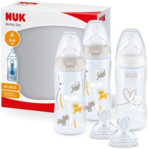 NUK-Flaschen NUK First Choice+ im Set mit 2 extra Trinksauger