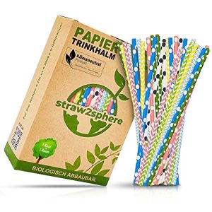 Papierstrohhalme straw2sphere ® bunt 160 Stück
