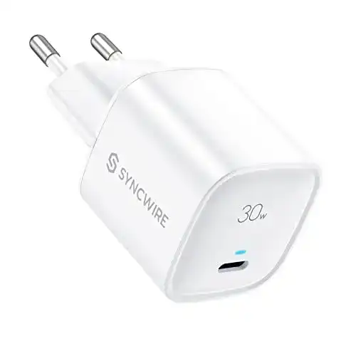 PD-Ladegerät Syncwire USB C Ladegerät 30W, GaN, PPS, LED