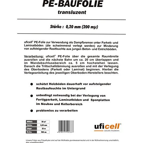 PE-Folie United Foam Industries GmbH uficell Aqua-Stopp