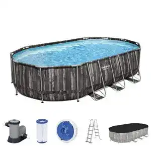 Pool oval Bestway Power Steel Frame Pool Komplett-Set