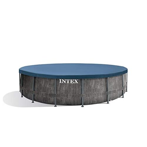 Pool rund Intex Erwachsene Premium Frame Pool Set Holzoptik