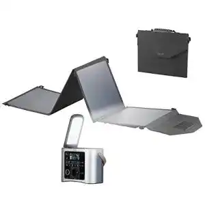 Powerstation mit Solarpanel reVolt mit 50-W-Solarpanel, 90 Ah
