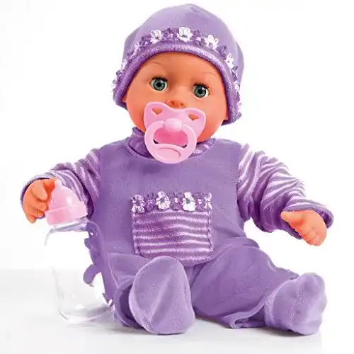 Puppe Weichkörper Bayer Design 93800-lila Babypuppe