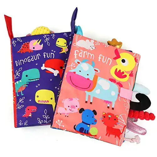 Quiet Book BelleStyle Babyspielzeug ab 3 Monate, 2 Stück