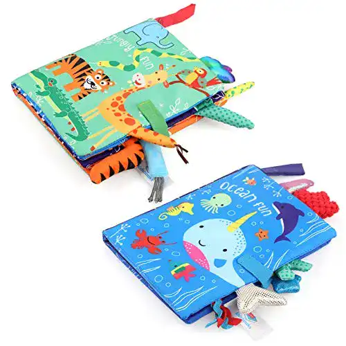 Quiet Book LEADSTAR Baby Stoffbuch, 2 Stück Soft Bilderbuch