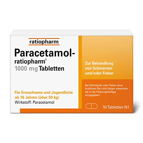 Die beste schmerzmittel ratiopharm paracetamol 1000 mg tabletten Bestsleller kaufen