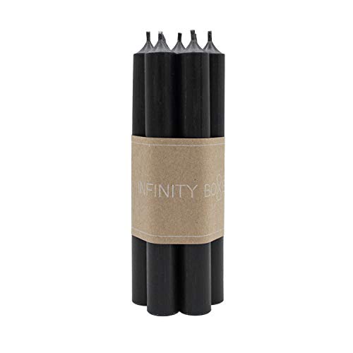 Schwarze Kerzen Infinity Boxes Kerzen-Set, 7-TLG, ca. L18 cm
