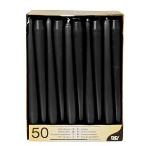 Schwarze Kerzen PAPSTAR Leuchterkerzen 50 Stück