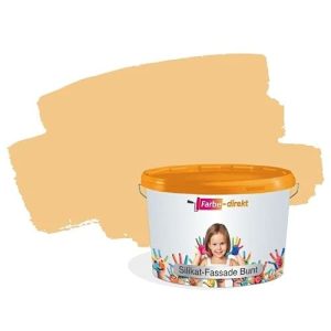 Silikatfarbe-Aussen Farbe-direkt Hausfarbe beige braun 10.0 Liter