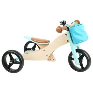 Small-foot-Spielzeug Small Foot Trike 2 in 1 Türkis aus Holz