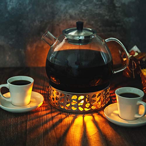 Stövchen Cosumy Teewärmer mit Teelichthalter, Edelstahl