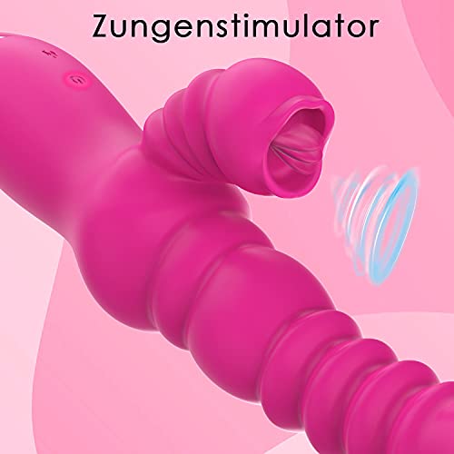 Stoßvibrator Enlove Vibratoren für Sie, Silikon Zungenlecken
