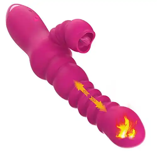 Stoßvibrator Enlove Vibratoren für Sie, Silikon Zungenlecken