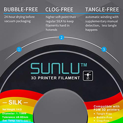 Sunlu-Filament SUNLU Silk PLA Filament 1.75mm, 1kg