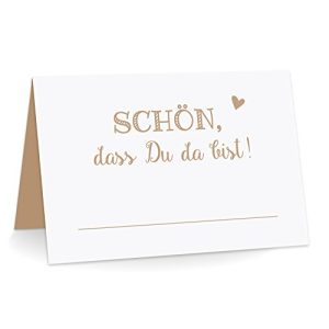 Tischkarten KuschelICH Premium Schön DASS Du da Bist mit Herz